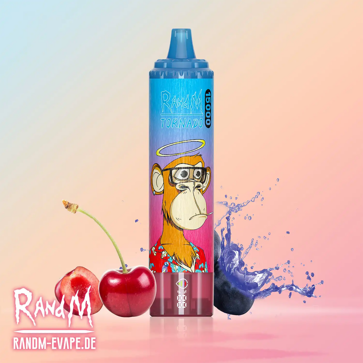 Blue Razz Cherry E-Cigarette | Tornado Vape 15000 | RandM Evape Blue Razz Cherry E-Cigarette | Tornado Vape 15000 | RandM Evape