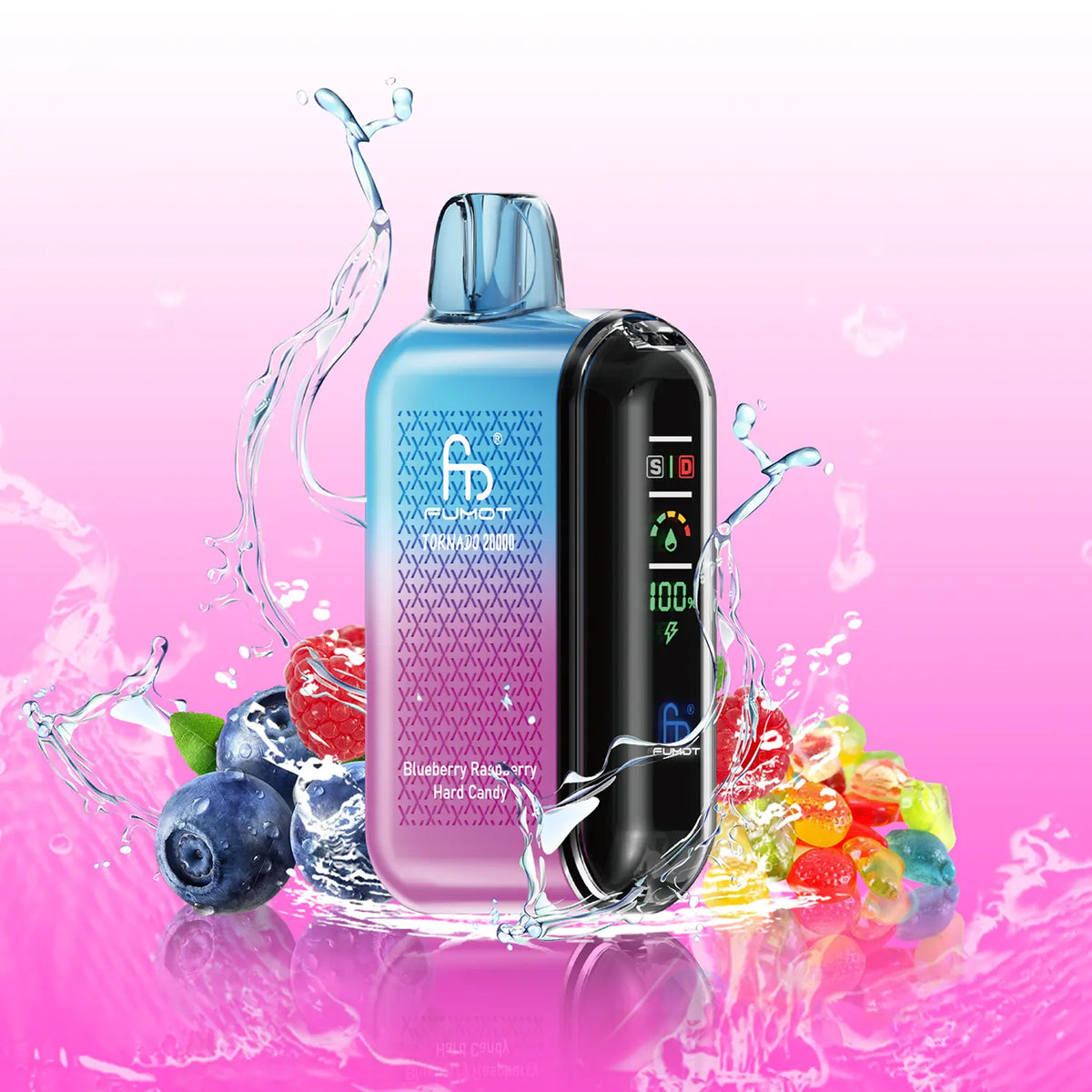 Sweet indulgence: Fumot Tornado Vape 20000 - Blueberry Raspberry Candy Sweet indulgence: Fumot Tornado Vape 20000 - Blueberry Raspberry Candy