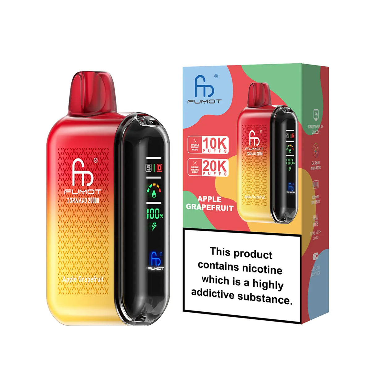 Fumot Tornado 20000 - Apple Grapefruit - 2