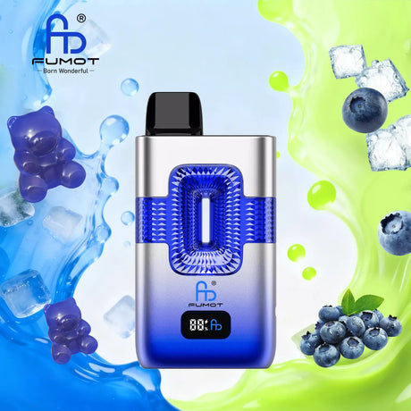 Fumot Tornado Vape 50000 - Blue Razz Gummy Bear & Blue Razz Ice Pop