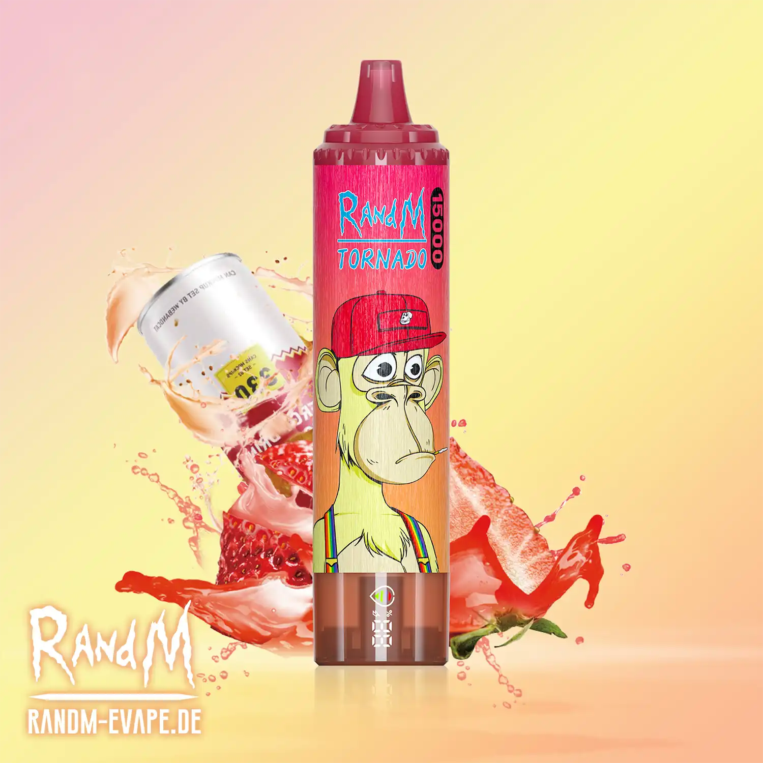 Tornado Vape 15000 Strawberry Energy with a power kick Tornado Vape 15000 Strawberry Energy with a power kick