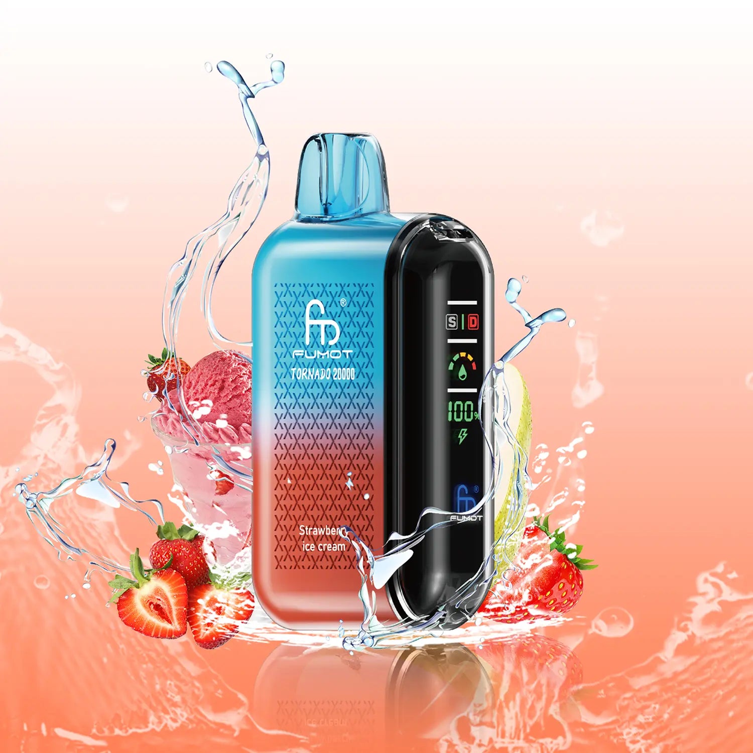 Sweet indulgence: Fumot Tornado Vape 20000 - Strawberry Ice Cream Sweet indulgence: Fumot Tornado Vape 20000 - Strawberry Ice Cream