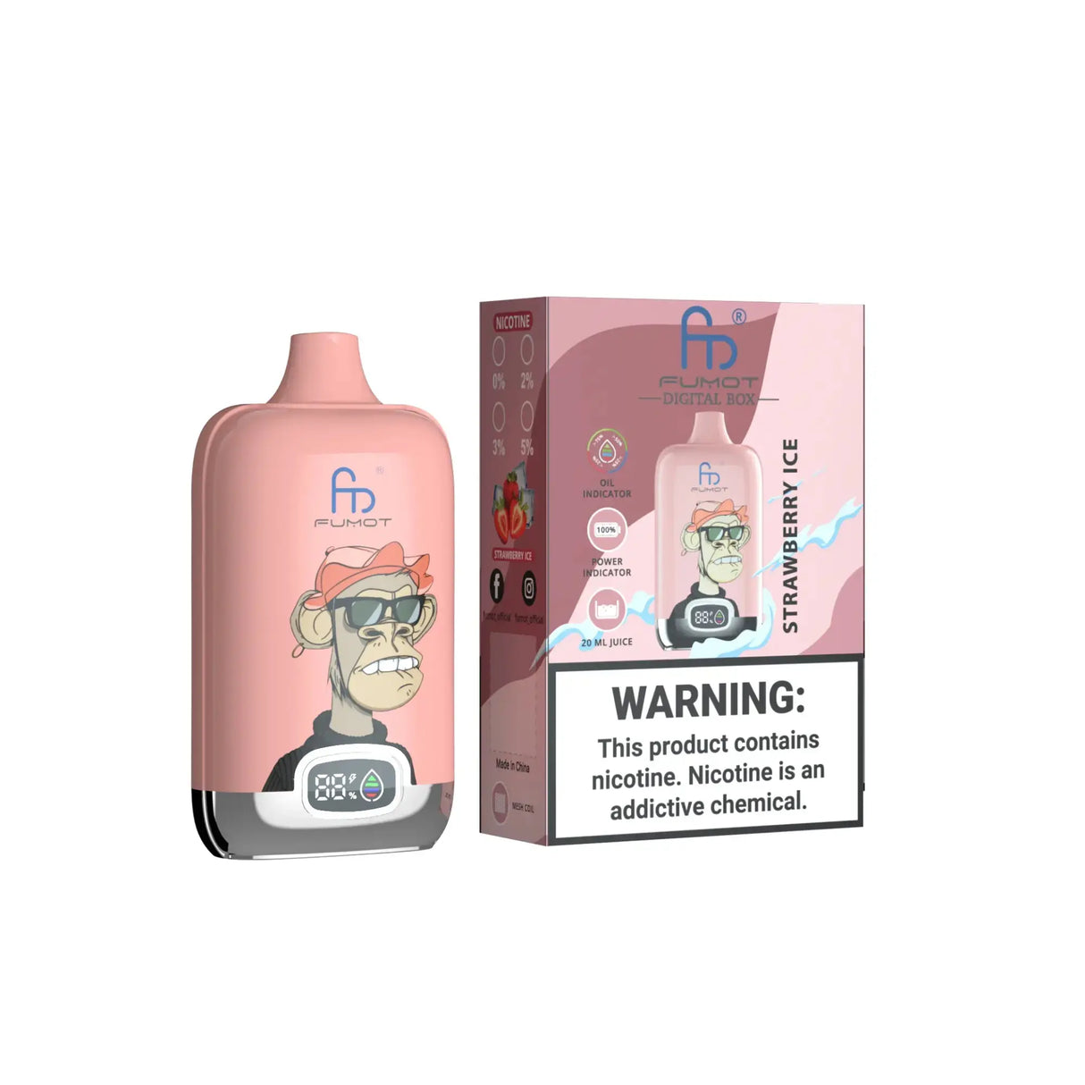 Tornado Vape 12000 - Strawberry Ice - RandM Tornado 12000 - von RandM-Evape.de