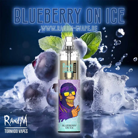 Tornado Vape 7000 - Blueberry On Ice - RandM-Evape.de