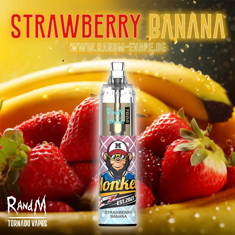 Tornado Vape 7000 - Strawberry Banana - RandM-Evape.de