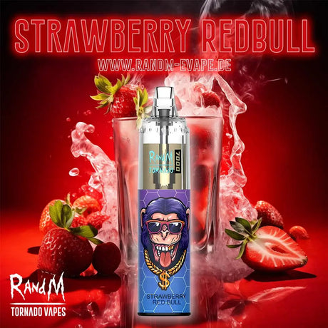 Tornado Vape 7000 - Strawberry Red Bull - RandM-Evape.de